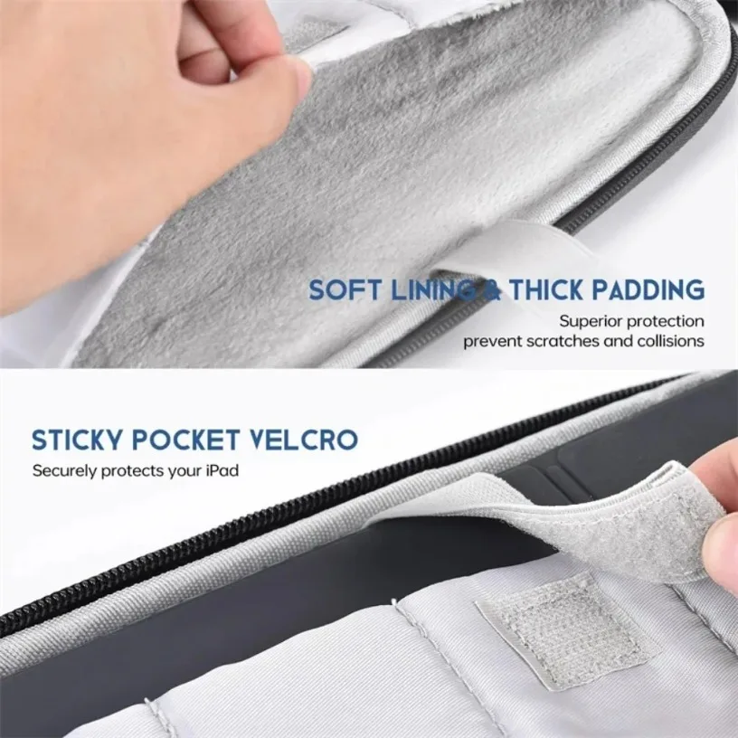 High-Capacity Waterproof Tablet Data Cable Bag Tablet Sleeve Bag For iPad Pro 12 9 11 13 inch Pouch iPad 10th 9th 8th 7th