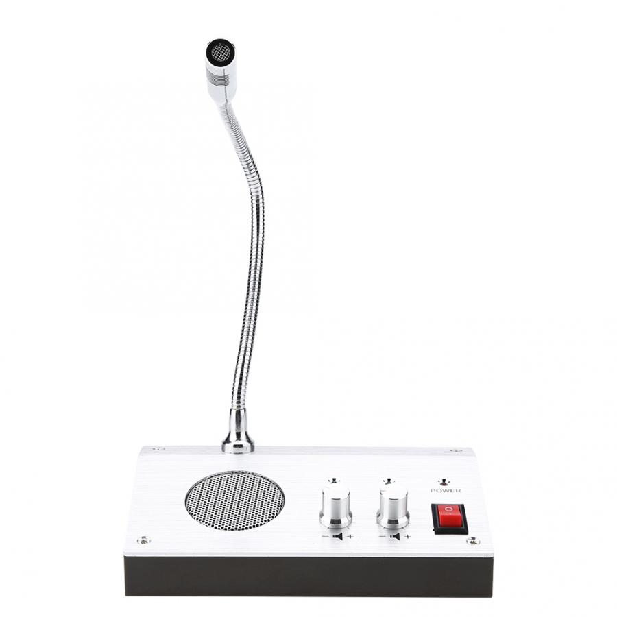 100-240V Dual Way Voice Mic Speaker Intercom Window Counter Interphone for Security Company