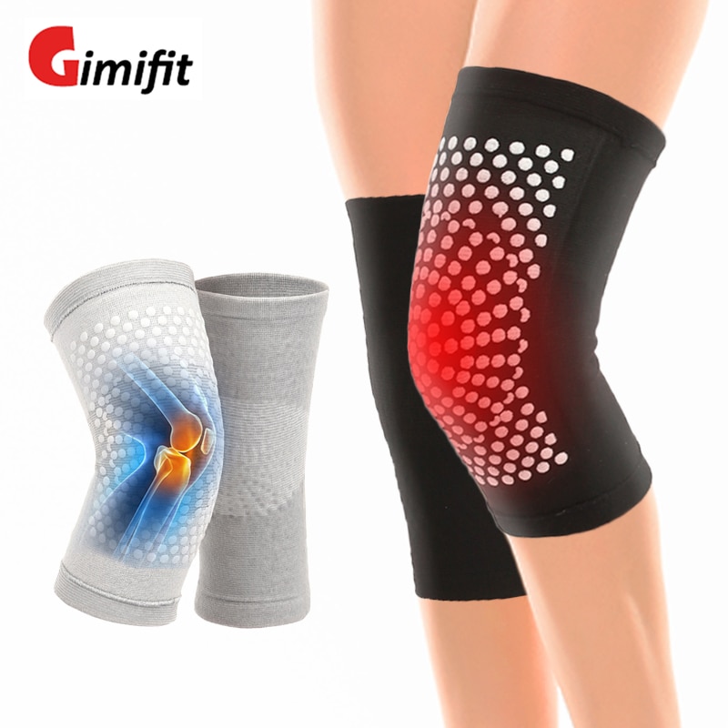 1 Pair Self Heating Knee Pads Magnetic Therapy Pain Relief from Arthritis Brace Support Fitness Kneepad Dot Matrix Heater