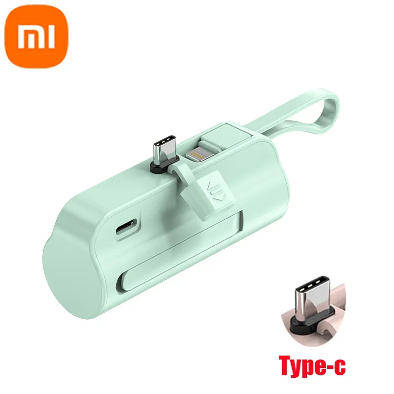 Xiaomi Mini 30000mAh Large Capacity Power Bank CapsulePortable Wireless Fast Charging External Battery For iPhone Huawei: green / 10000mAh