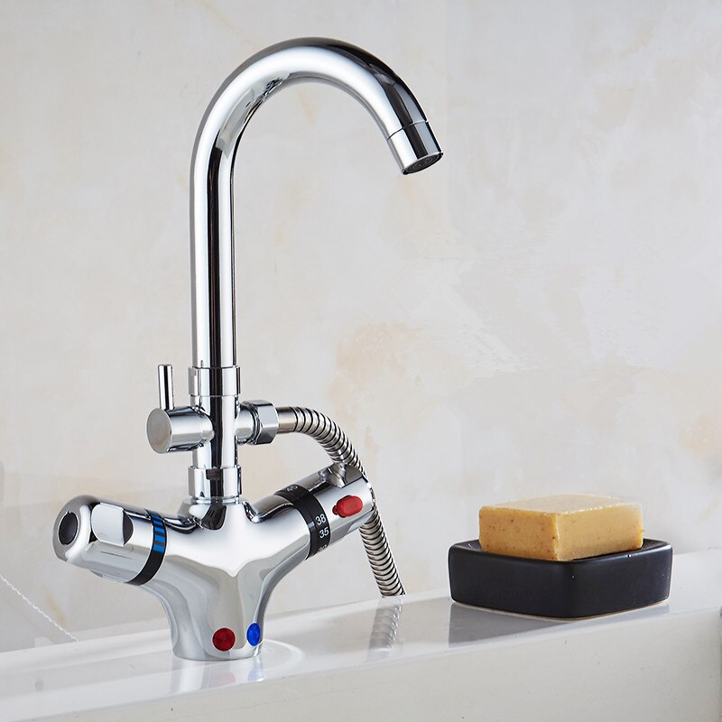 Thermostatische keukenkraan Douche wassen haar Kraan Koud en Warm Water mengkraan Thermostatische Mengkraan Badkamer Kraan: type 5