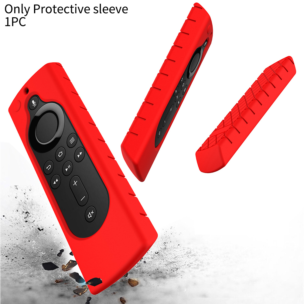 Rhomboids Pattern Dust Proof Soft Silicone Cover Home Remote Case Reusable Anti Slip Washable Accessories For Fire TV Stick 4K