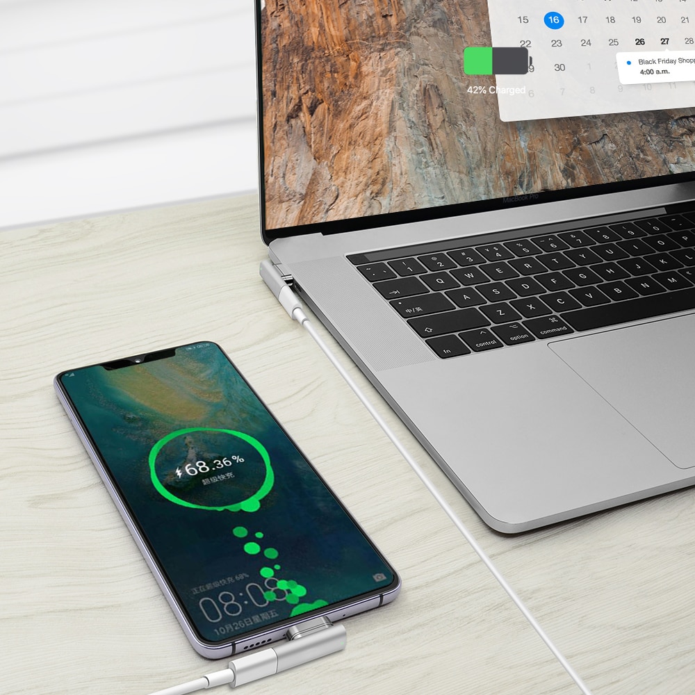 Wysokiej jakości 20 szpilki magnetyczny adapter USB C złącze typu C PD 100W szybkie ładowanie dla MacBook zawodowiec dla huawei dla Samsung
