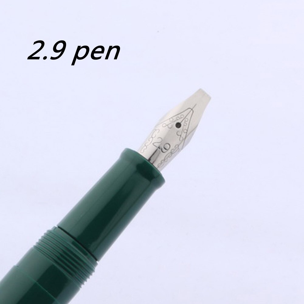 992 parallel Fountain Pen Duckbill Gothic art Flower Flat plastic Dark green Office school supplies ink pens: A6-2.9