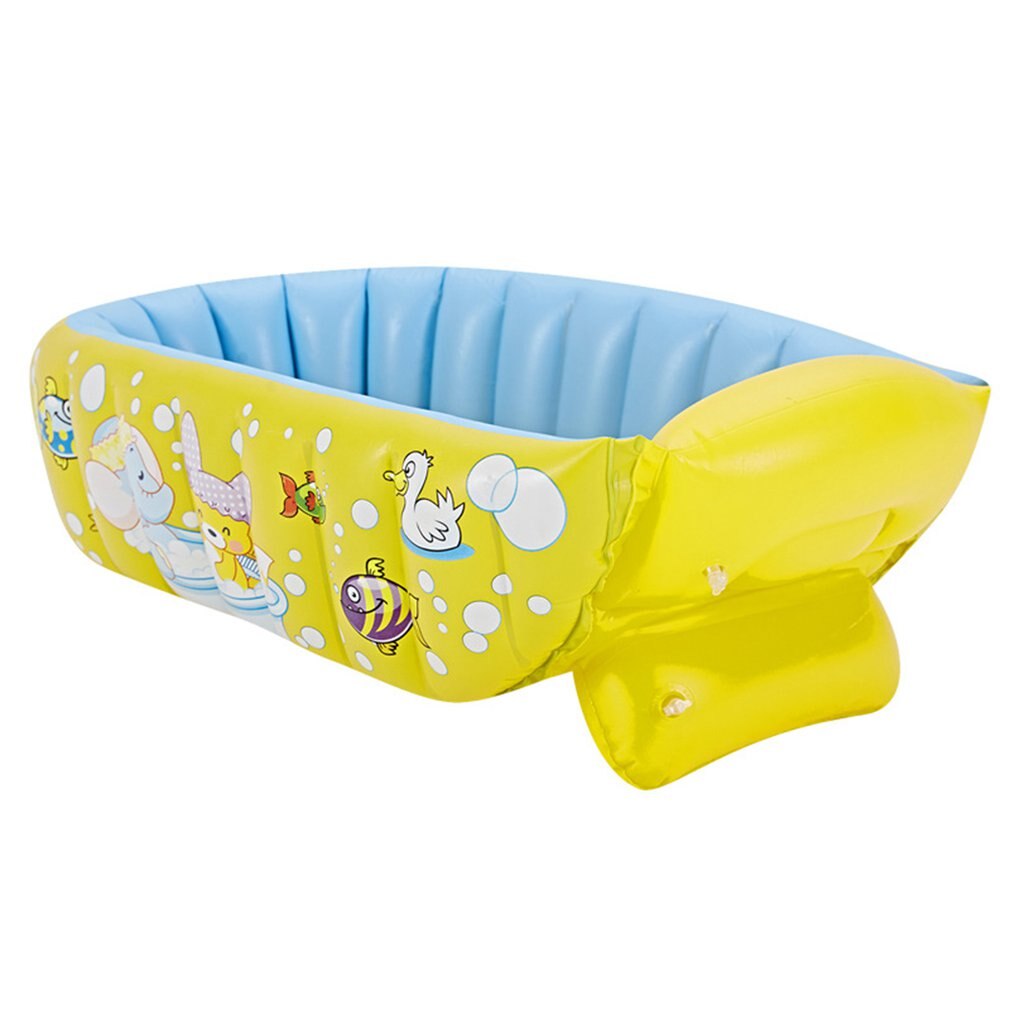 Inflatable bathtub Baby Bathtub Kid Infant Toddler Infant Newborn Inflatable Foldable Shower Pool PVC: Yellow