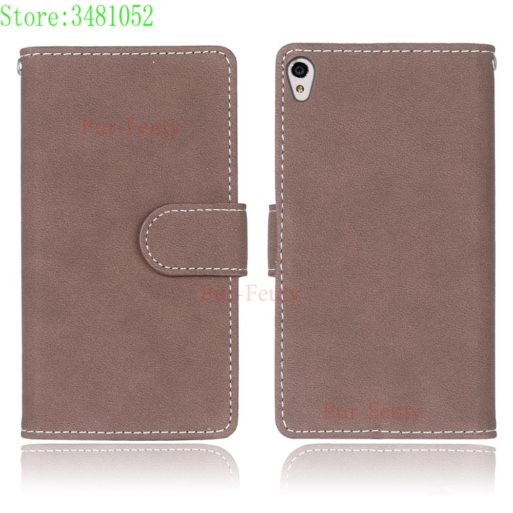 Flip Telefoon Case voor Sony Xperia XA LTE F3111 F3112 F3116 Retro Wallet Card Slot PU leather case voor Sony F 3111 3112 Phone bag: Brown