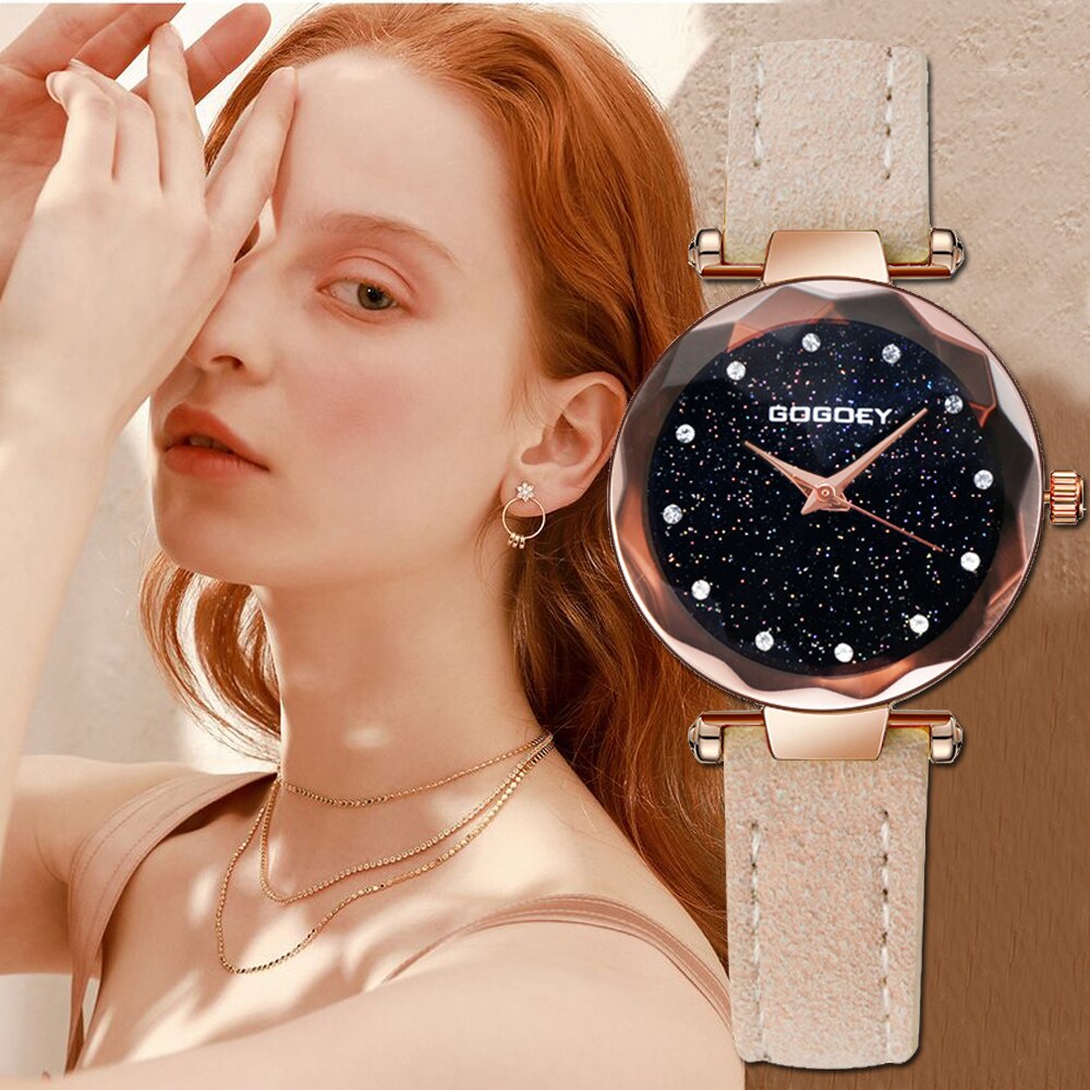 Gogoey frauen Uhren Leder Armbanduhr Frauen Uhren Damen Uhr Mujer Bajan Kol Saati Montre Feminino