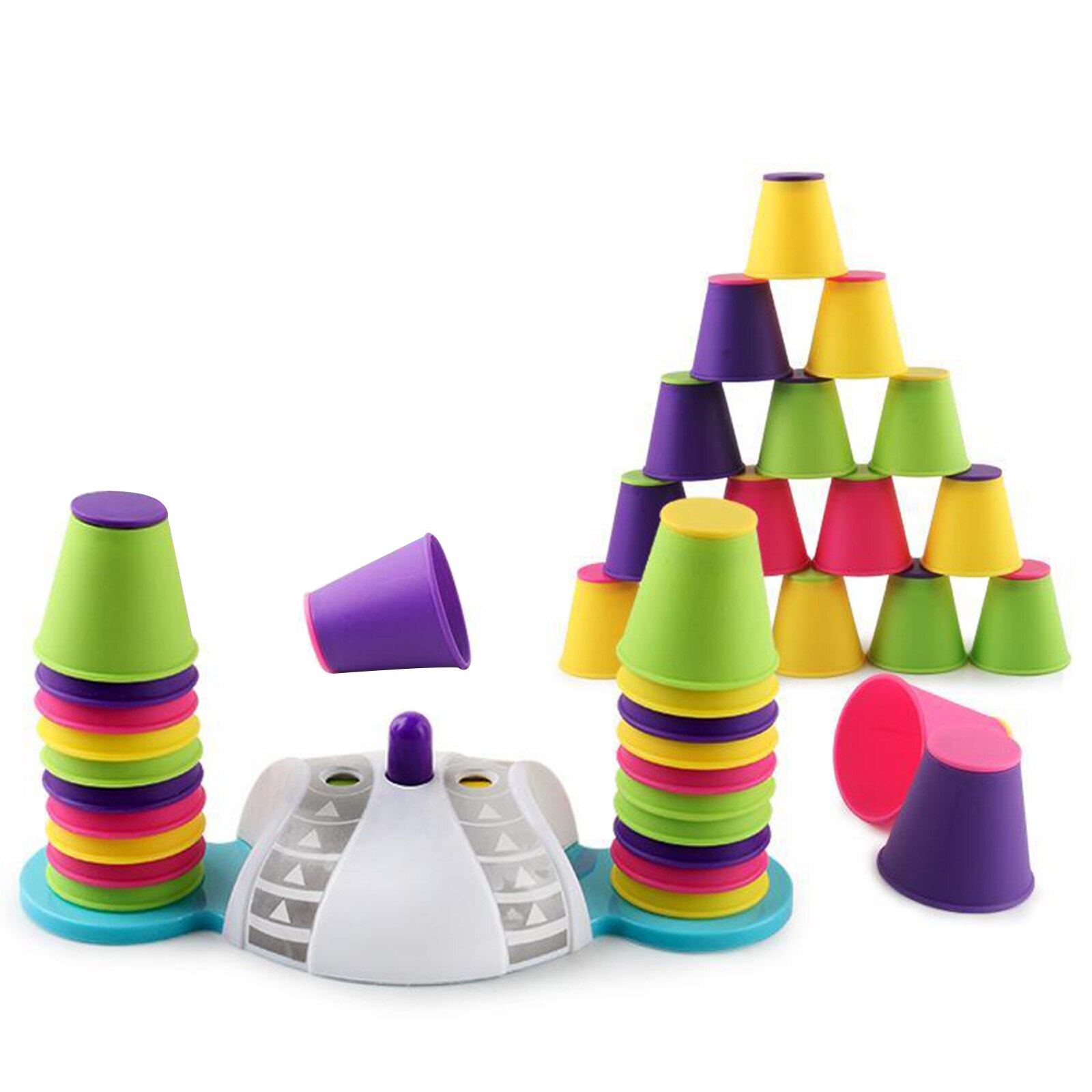 Stacking Cups – 32 pcs – Plastic Nesting Toys – Colorful Toy Set for Toddlers – Stack Up Cups