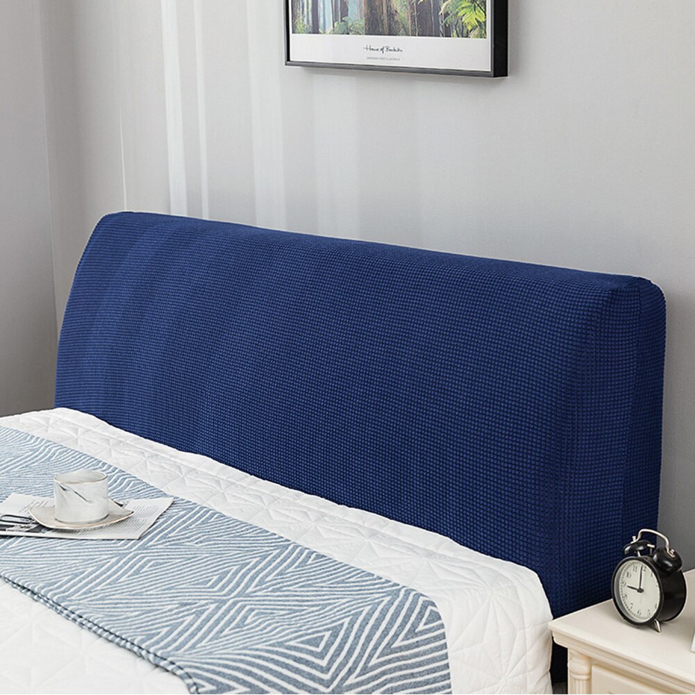 Nordisk stil elastisk solid stretch soveværelse indretning sengegavl betræk blødt ryglæn moderne støvtæt beskytter jacquard hotel hjem: C / 180cm
