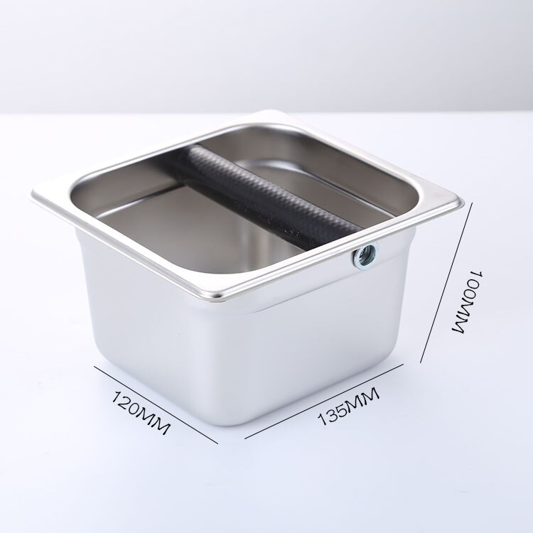 Coffee Knock Box, Stainless Steel Espresso Knock Box Built-in Container for Coffee Ground,Knock Box Espresso: S