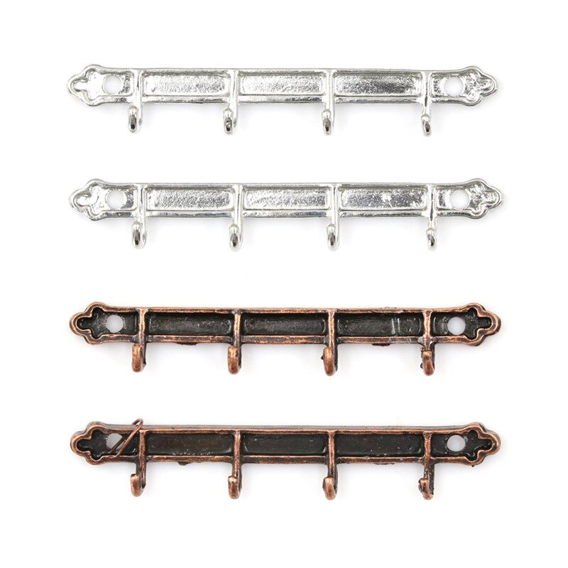 2pcs Bronze Color Metal Clothes Or Towel Rail Hanger Kitchen Accessories DIY doll house 1:12 Miniature Mini Furniture