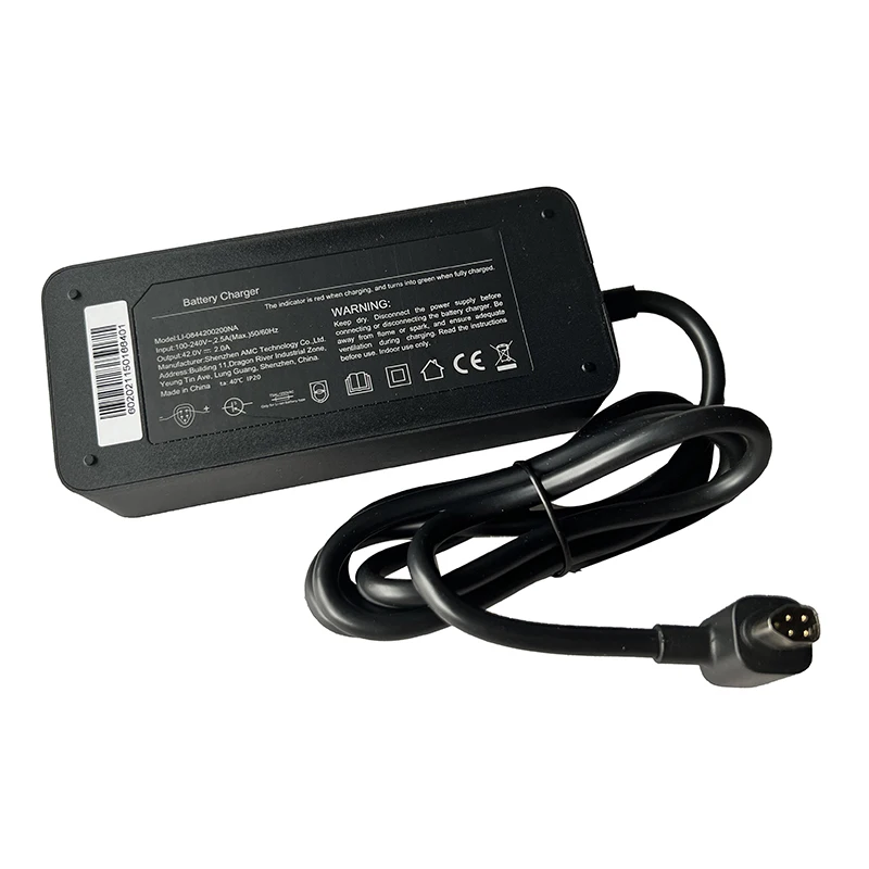 Cargador rápido Original de 42V 2A para batería de bicicleta eléctrica Qicycle EC1 F2, accesorios de carga de duradera