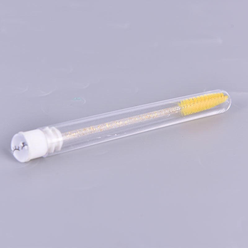 1 Uds. De brochas para pestañas con tapa, aplicador de colores, herramienta de maquillaje, brocha de tubo para pestañas, con tapas para rímel varitas, Varita para pestañas: Blanco