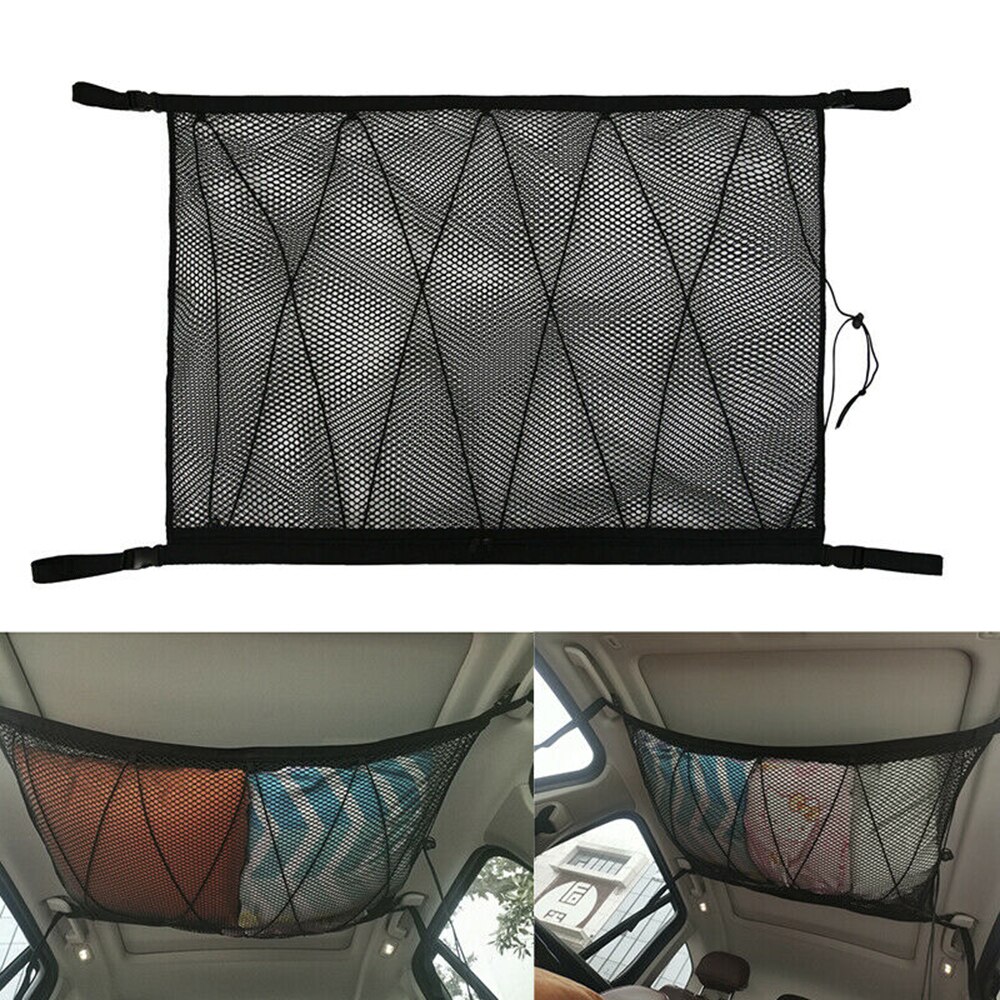 90 * 60cm Double-Layer Mesh Roof Storage Mesh Upgrade Drawstring Hanging Mesh
