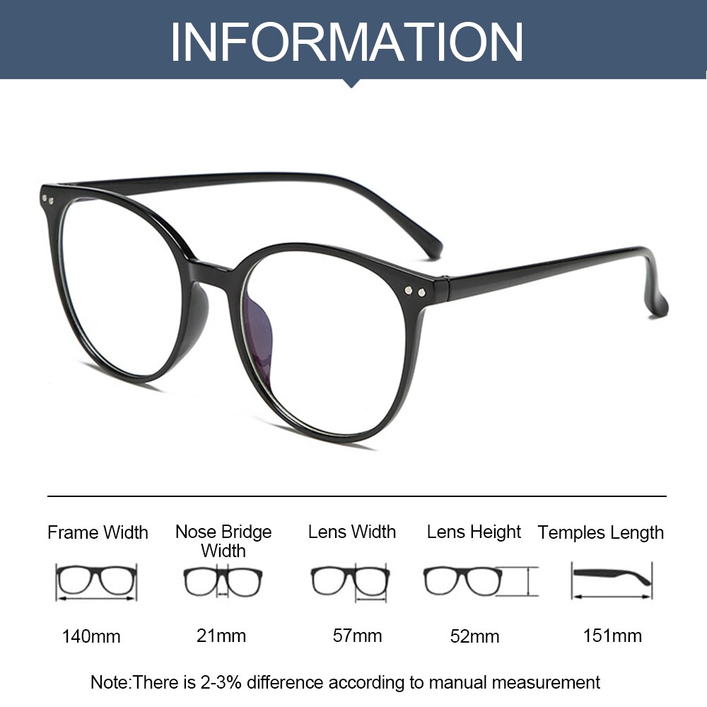 Oversized Computer Glasses Anti Blue Light Eyeglasses Frame Women Men Vintage Office Blue Blocking Clear Lens Gaming Glasses