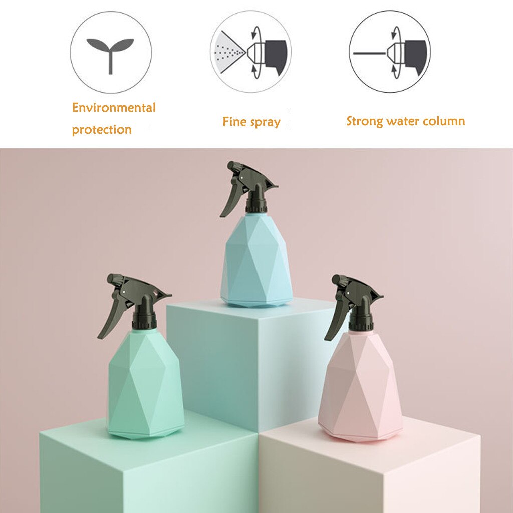 600ml Geometric Bonsai Watering Pot Sprinkler Bottle Mist Sprayer Plastic Watering Can Flower Plant Bonsai Irrigation Kettle