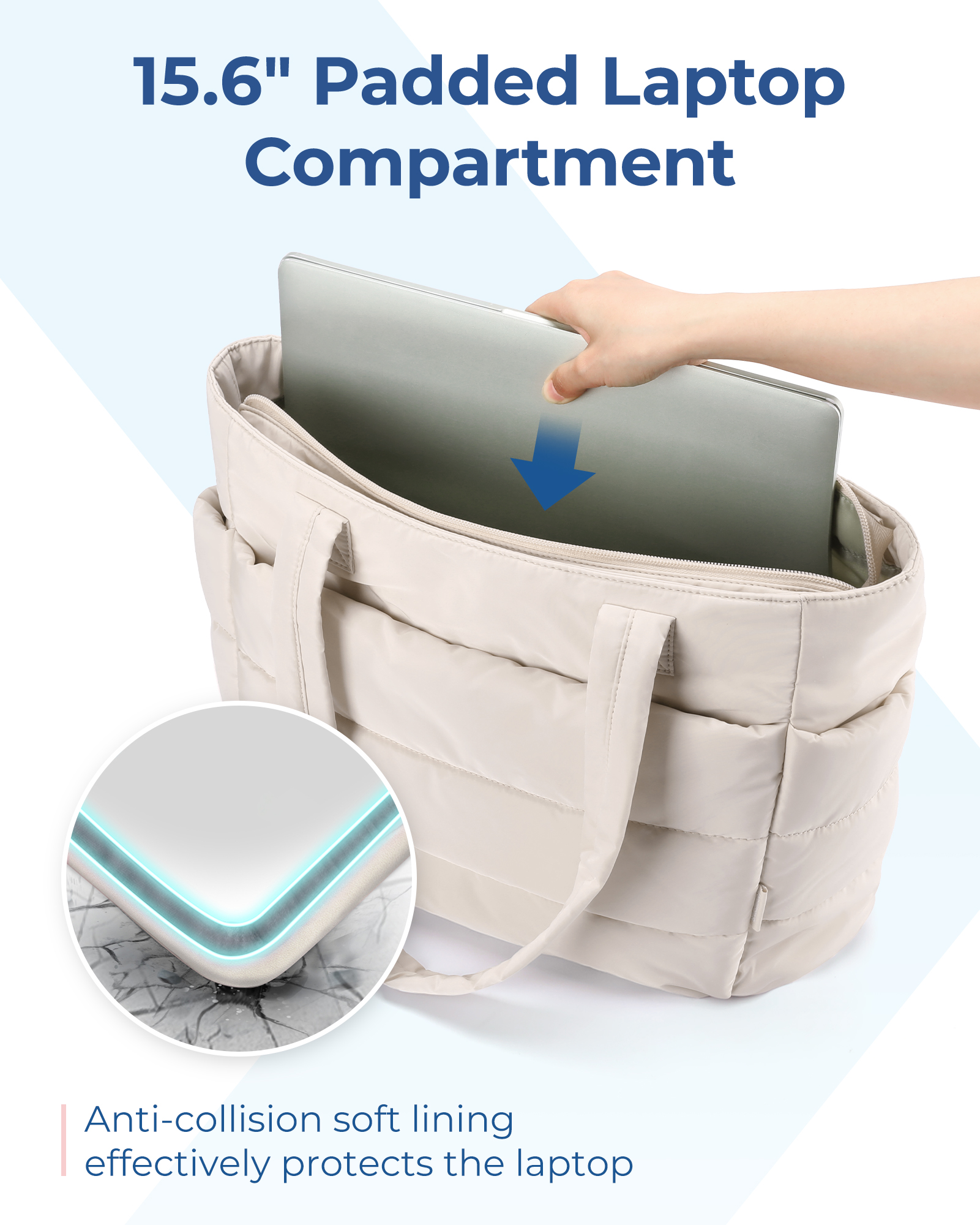 BAGSMART Bolsa feminina de grande capacidade, cor sólida, bolsa versátil para viagens, trabalho, estudante, classe, sacola de compras