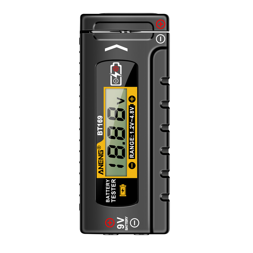 Universele BT167 BT169 Batterij Tester Checker Power Bank Detectoren voor 9V 1.5V AA AAA C D Knoopcel batterijen Checker: YELLOW