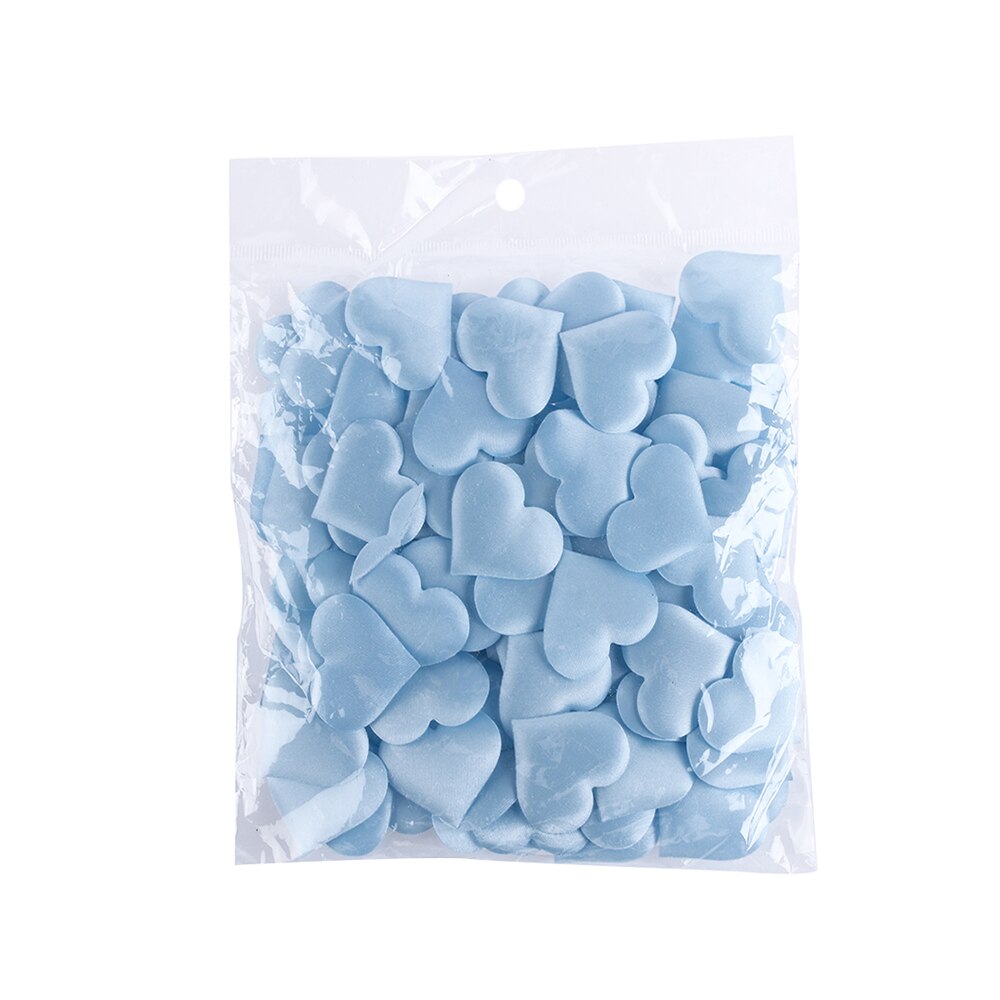 100 Stuks Padded Stof Confetti Gooien Bloemblaadjes Romantische Spons Liefde Hart Tafel Bruid Bruiloft Valentijnsdag Party Decoration