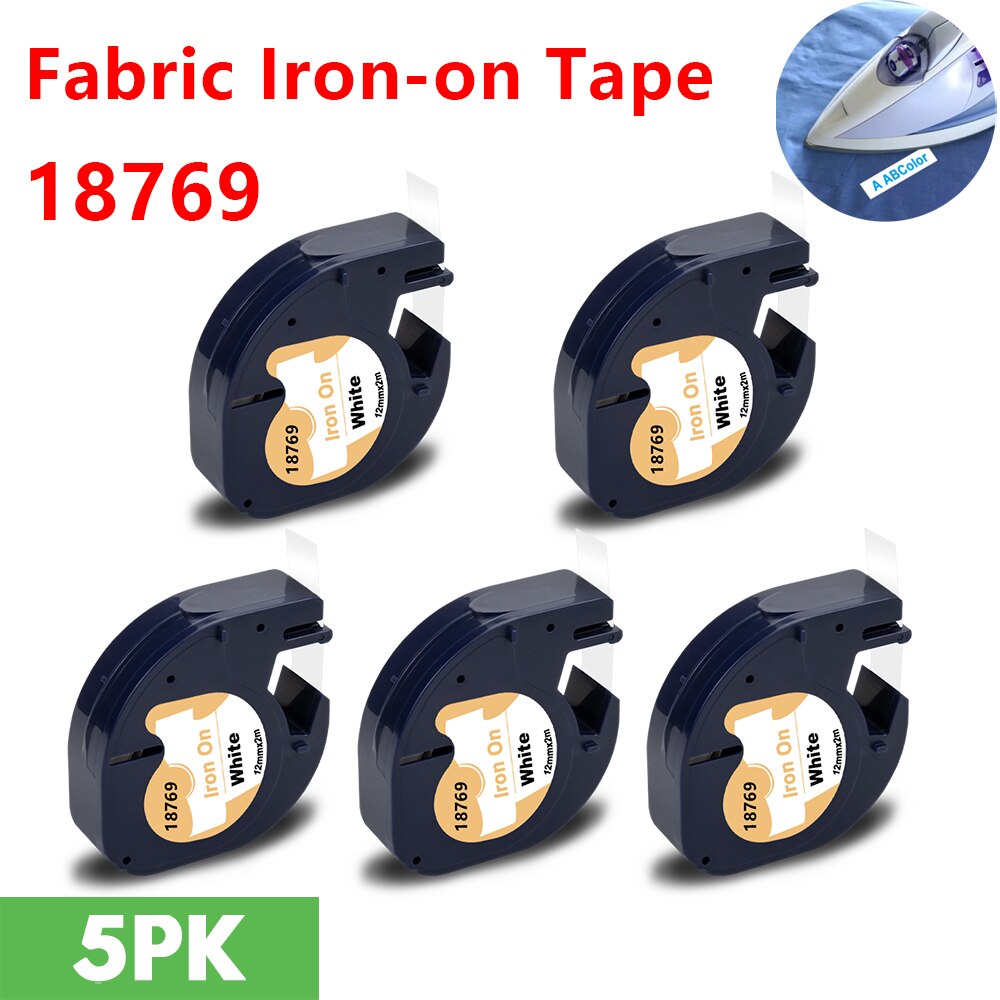 10PK 91201 91202 12267 etykiety dla Dymo LetraTag 12mm 91222 91332 taśma z etykietami 91200 91203 dla Dymo LetraTag LT-100H drukarka do etykiet: 5PK Fabric Tapes 01