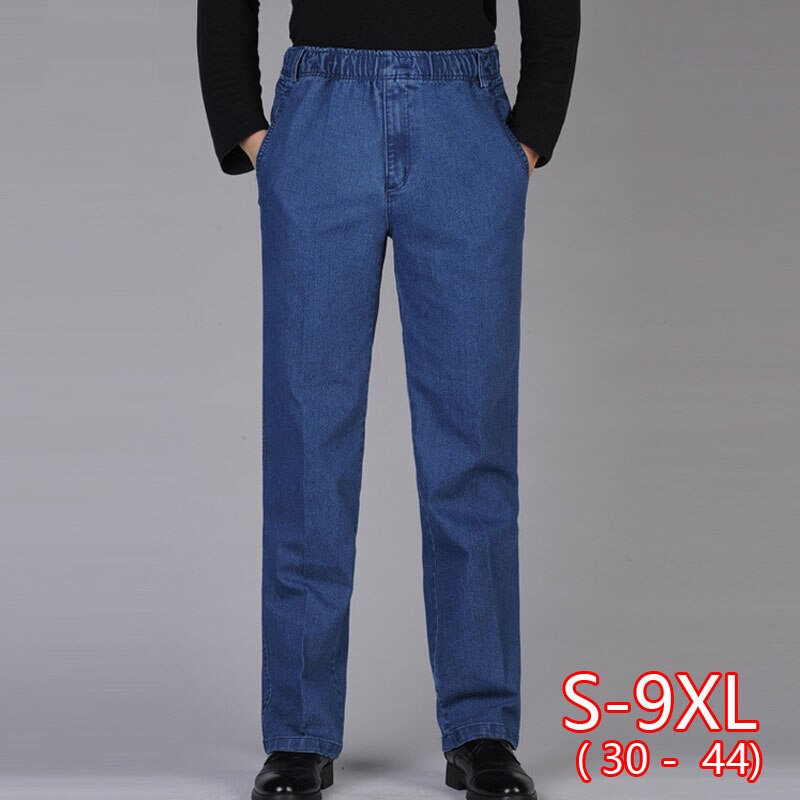 Eurooppalaistyylinen löysät miesten farkkuhousut plus koko 5xl rento miesten farkut housuhousut denim suorat streetwear miesten farkut