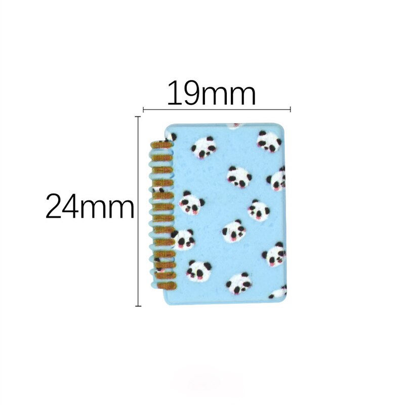 10 piezas de abalorios de Panda para hacer joyas, parche colgante para libro, pendientes DIY, accesorios para collar, casa de muñecas, C874: no hook blue