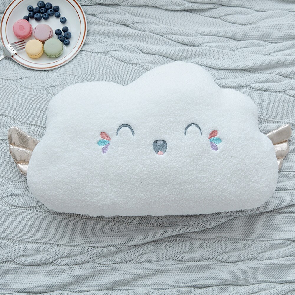 Huidvriendelijk Wit Cloud Star Moon Angel Wings Zachte Vulling Decoratieve Kussen Mooie Baby Sky Kussen Speelgoed Voor Kinderen: cloud