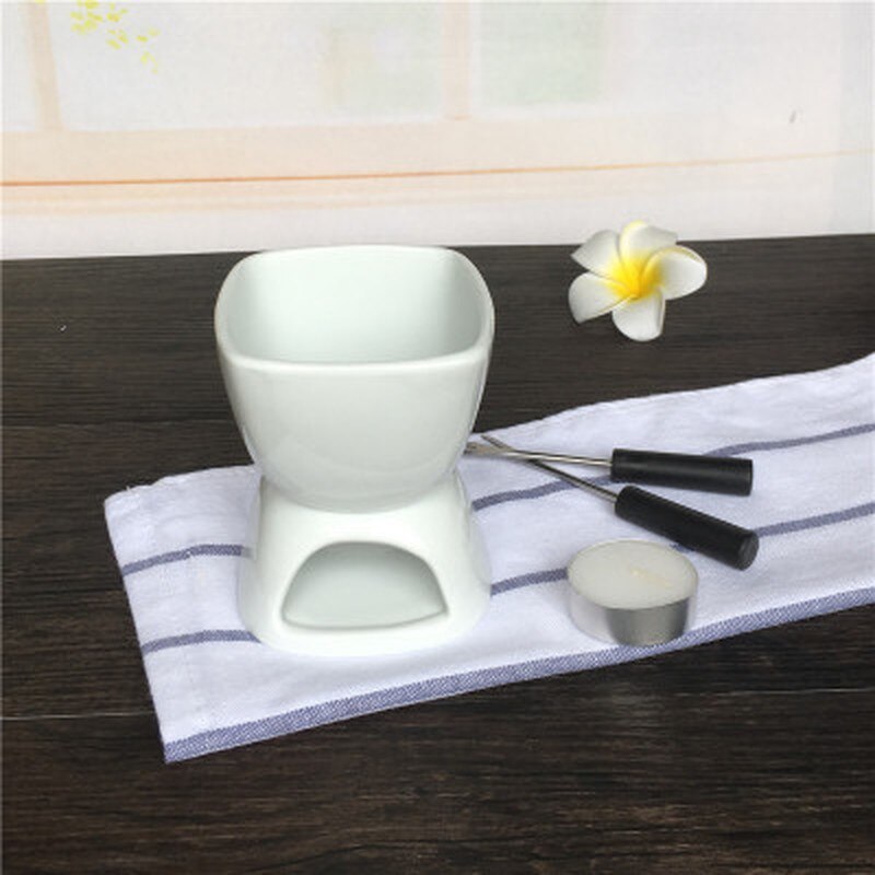 Ost mini choklad fondue set hightea servering fondue pot mini ost fondue fondue set hushålls keramik diy uppvärmning