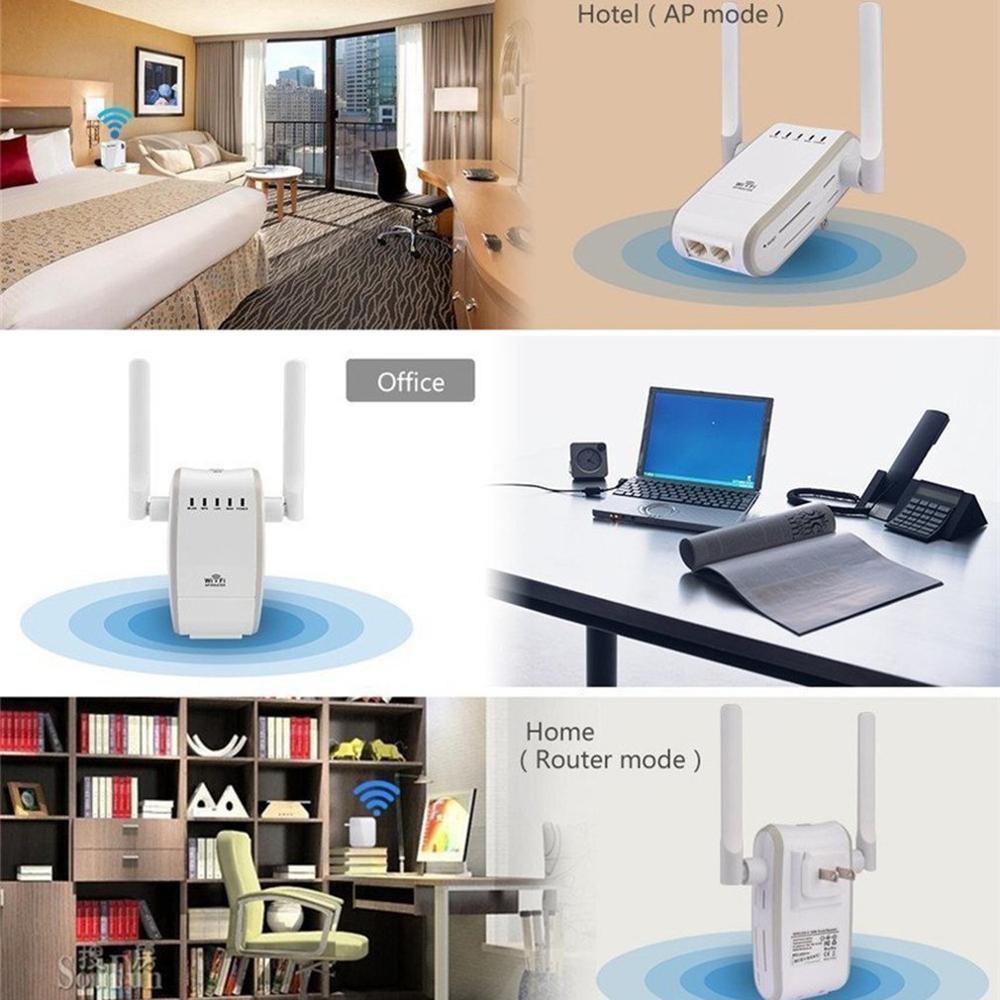 Home routing WiFi Extender 300Mbps Range Extender WiFi Signal Booster Wireless Repeater With External Antennas Router Repeater