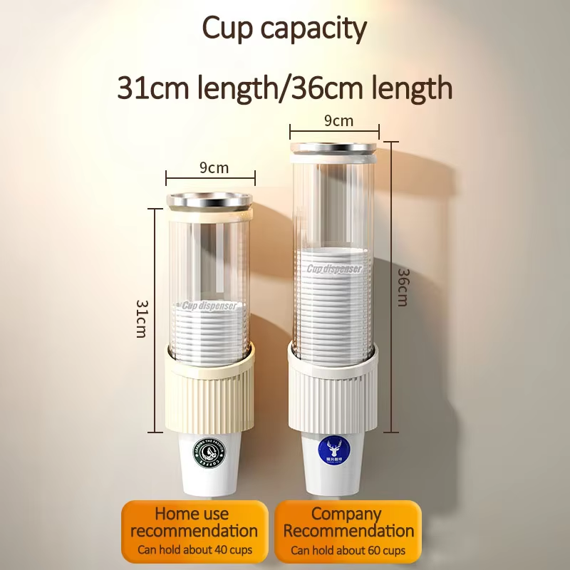 Einweg-Becherhalter zur Wandmontage, Wasserspender, hochwertiger Pappbecherhalter, Wassertasse, Aufbewahrungsbar, Thekenregal