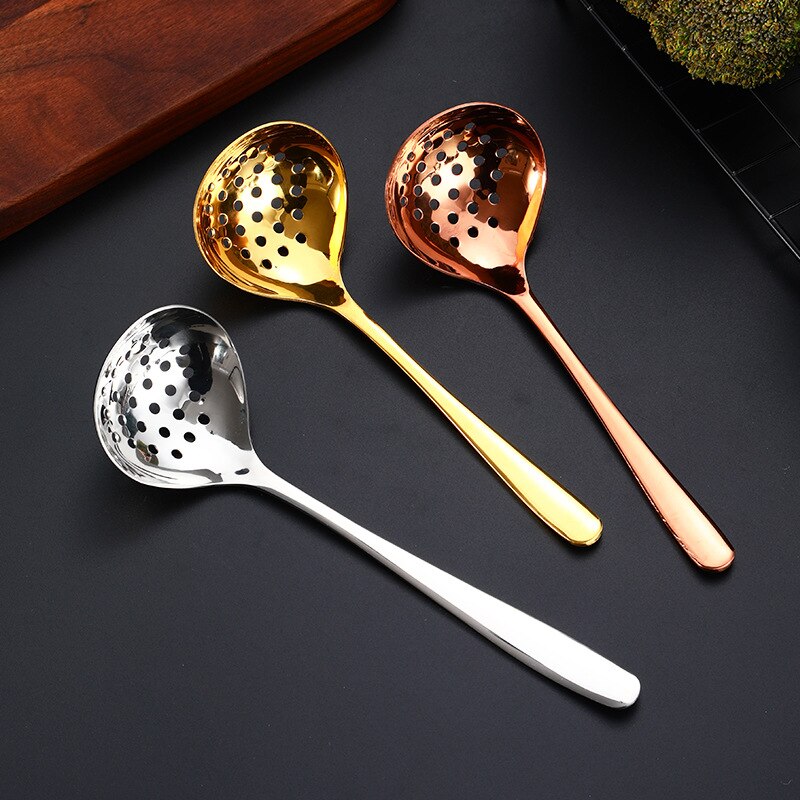 304 Stainless Steel Soup Spoon Colander Multi-Purpose Sauce Spoon Deep Bottom Spoons