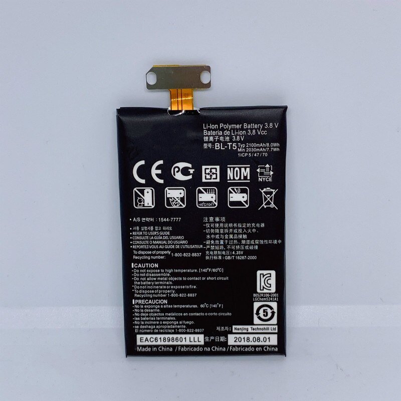 BL-T5 Ersatz Nexus4 Batterie Für LG Nexus 4 Batterie E975 E973 E960 F180 LS970 Optimus G E970 Batterie BLT5 BL t5