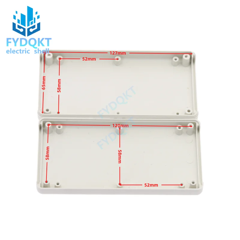 1 stk plastdeksel prosjekt elektronisk instrumentkasse uten skruer 134 x 70 x 25mm ledningskoblingsbokser