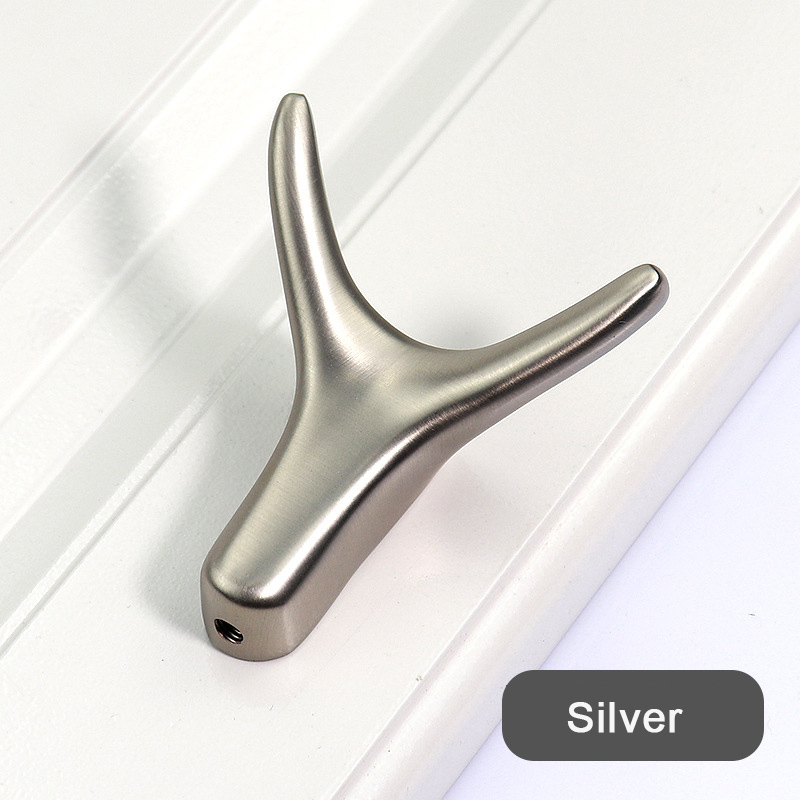 1pc Wall-Mounted Clothes Hook Cow Horn Hook Bathroom Coat Hook Bedroom Robe Hook Bathroom Accessories