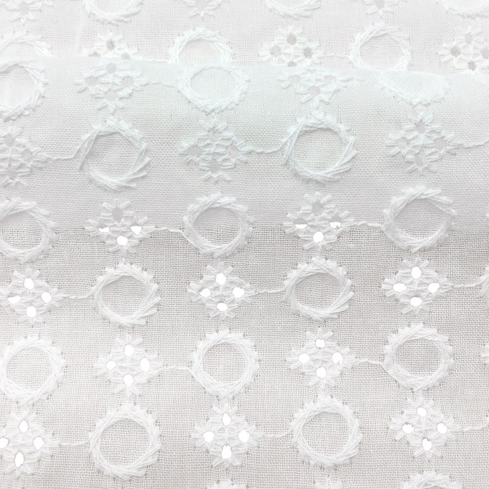 Cotton Blend Wedding Home Textiles DIY Sewing Embroidered Fabric White For Sewing Decoration Lace Fabric For Wedding Dresses