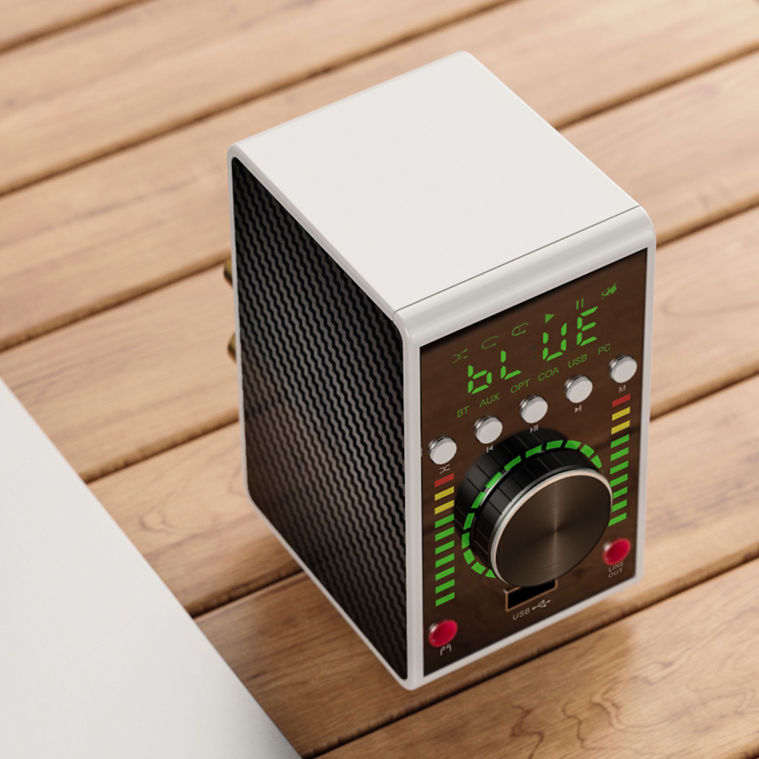 Mini Audio HiFi Bluetooth 5.0 Power Class D Amplifier Ma12070 Digital Amp 68W*2 Home Audio Car Marine USB/AUX/Optical/COA In