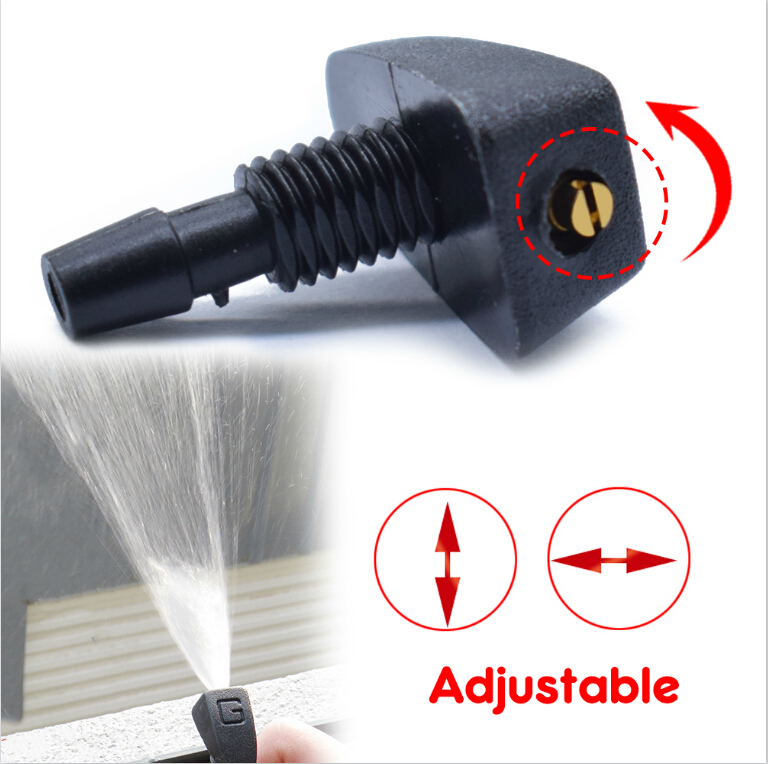 Universal Car Front Windshield Windscreen Washer Jet Nozzles Water Fan Spout Cover Washer Outlet Wiper Nozzle Adjustment