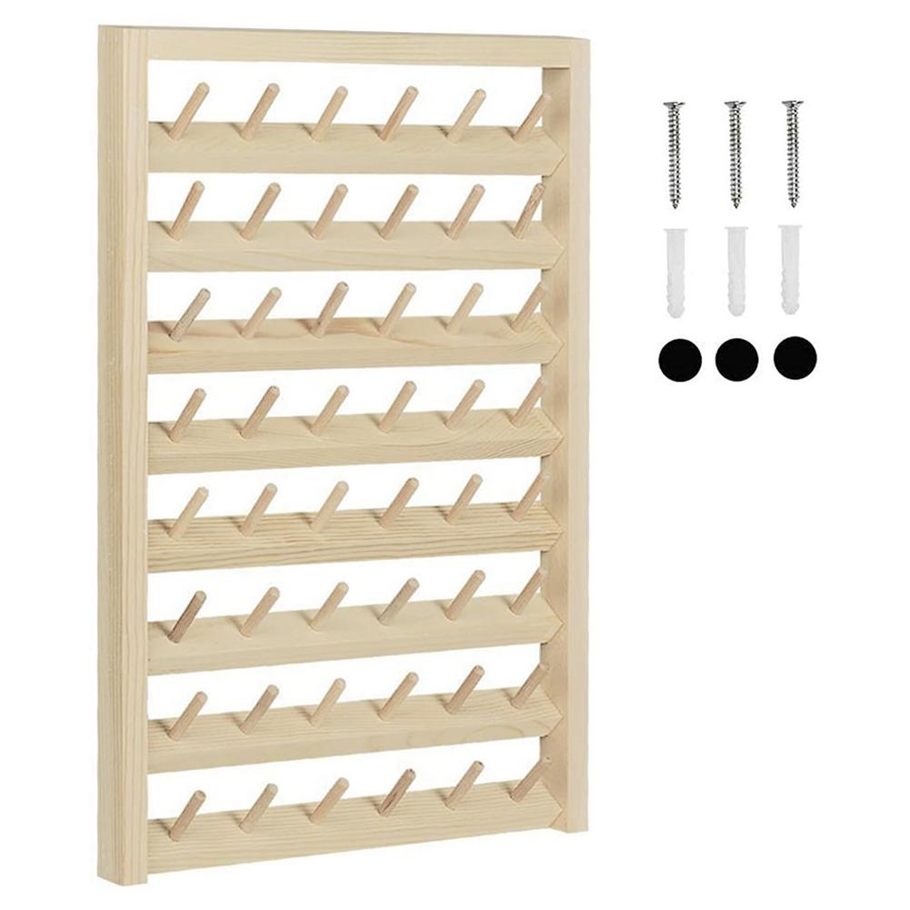 48/54 Spool Sewing Thread Holder Rack Wood Sewing Thread Stand Organizer Embroidery Storage Rack Holder Bracket Friendly: 48 spools