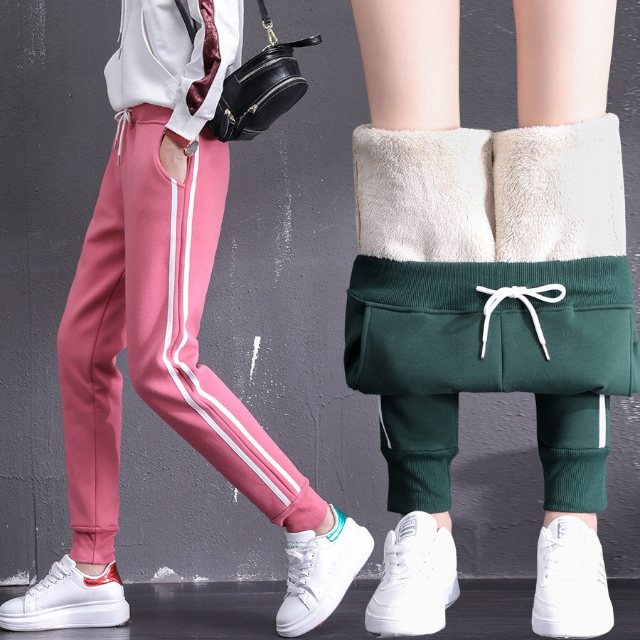 Dames joggingbroek winter fleece dikte warme broek harem thermische damesbroek hardlopen joggen vrije tijd casual fitnessbroek