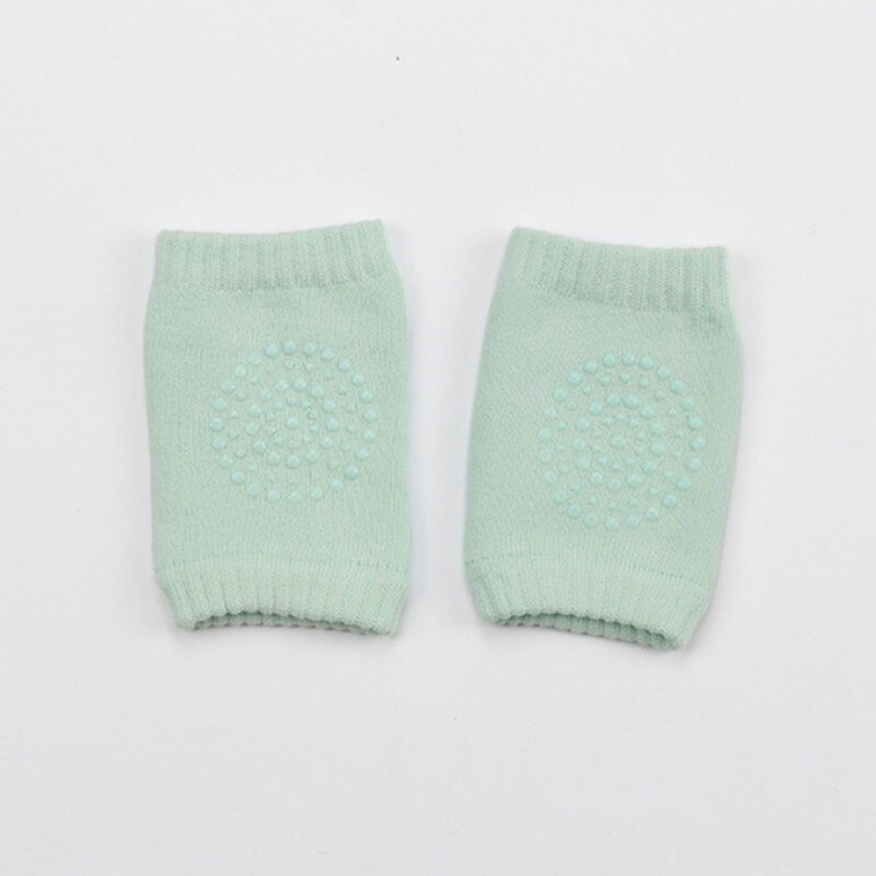 Katoenen Baby Knee Pads Protector Kids Kruipen Elleboog Kussen Anti Slip Crawl Kinderen Korte Kneepad Zuigelingen Baby Knieschijf Sokken: Green