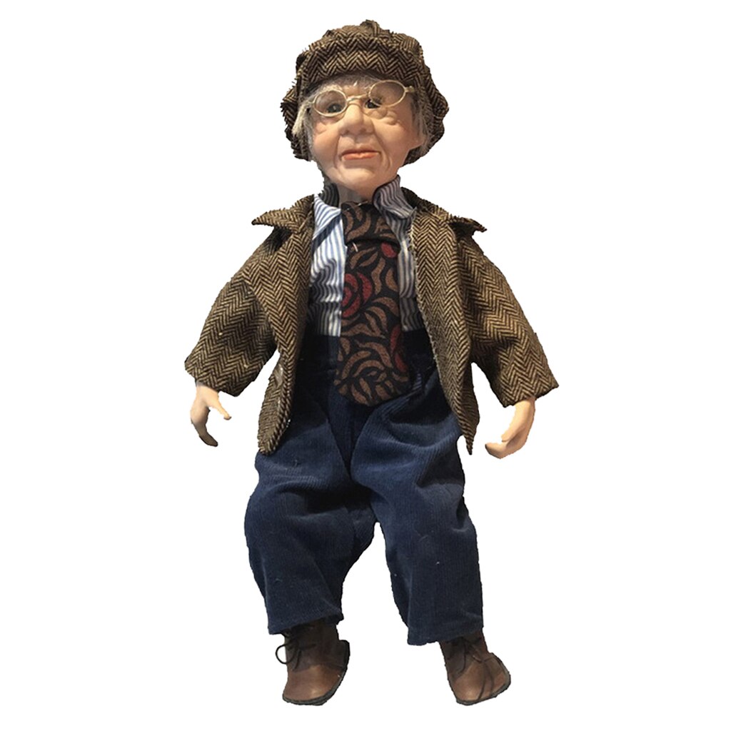 Porseleinen Pop Collectible Gentleman Grootvader Miniatuur Speelgoed Collecties