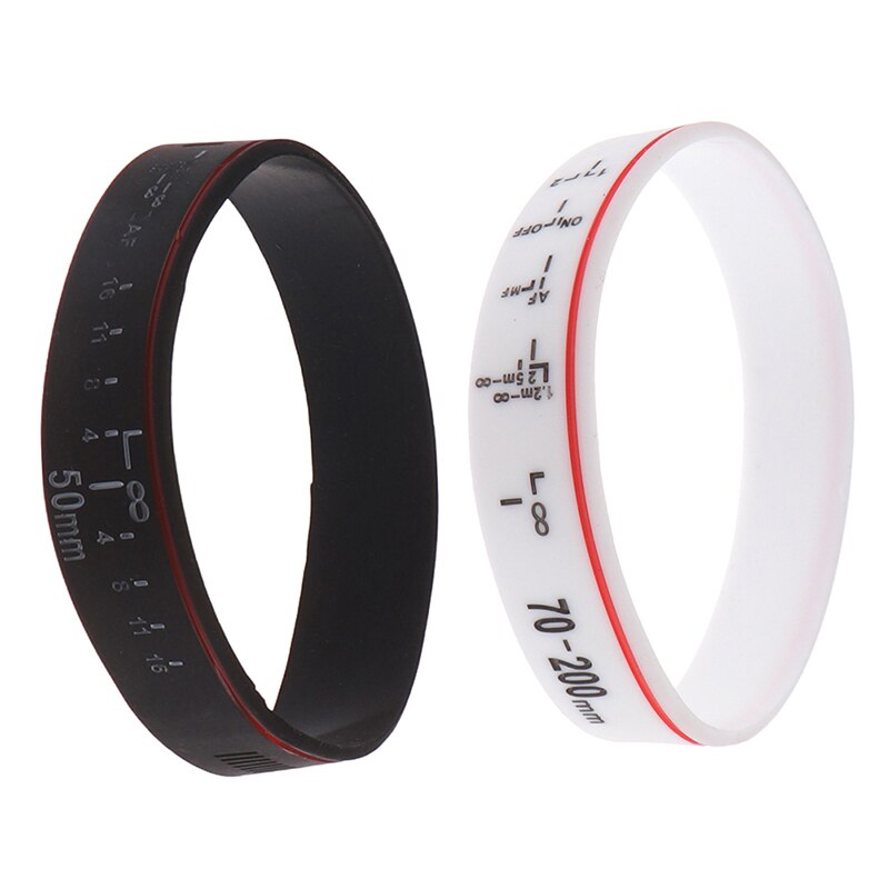 Camera Lens Wristband Photographer Band Bracelet Lens Zoom for Camera Silicone Size:202mm*15mm*2mm