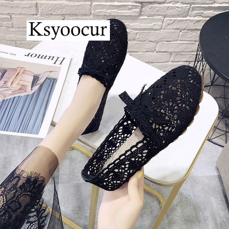 Brand Ksyoocur Ladies Flat Shoes Casual Women Shoes Comfortable Round Toe Flat Shoes Spring/summer Women Shoes X01
