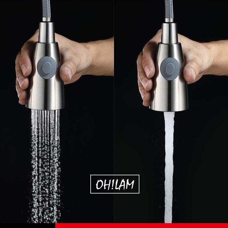 ciągnąć w dół kran głowica robić spryskiwacza zlewozmywak kuchenny zamienna dysza część kran głowica kran kuchenny opryskiwacz wylewka matowy nikiel