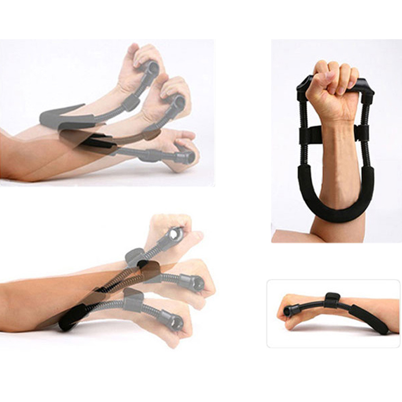 POVIT Power Wrist Fitness Equipment Adjustable Steel Spring Arm Wrist Exerciser Wrist Force Device Hand Gripper Training Tool
