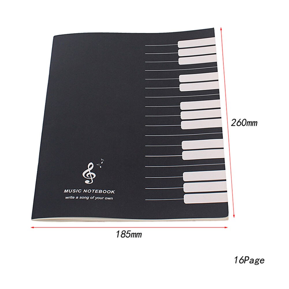 26cm * 18.5cm * 1cm 32 Pagina 'S Music Notes Stave Schrijven Tekening Nemen Papier Notebook Muzikant hulpmiddel voor studenten