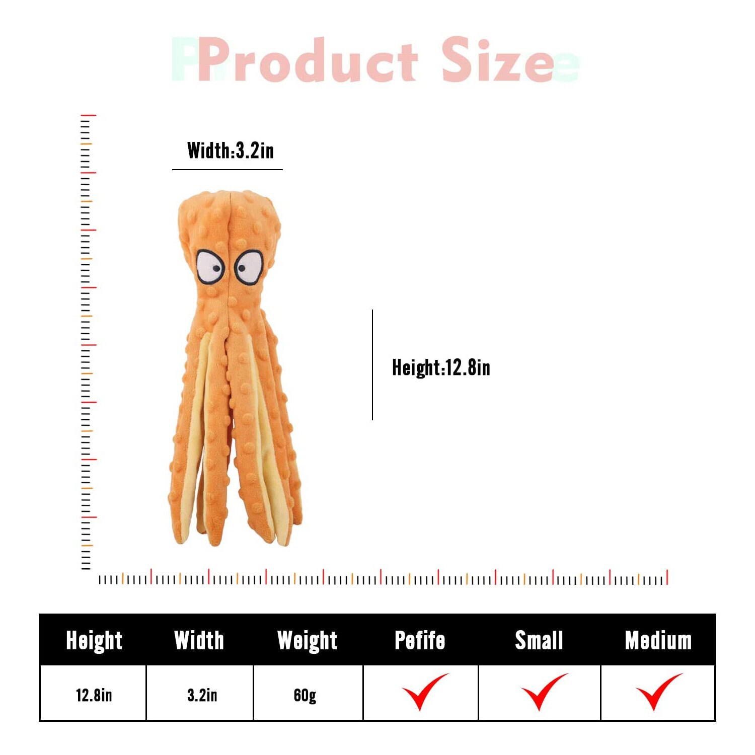 Durable Dog Squeaky Toys, No Stuffing Plush Crinkle Toys, Animal Chew Toy Interactive with Squeaker for Small Medium Large Dogs