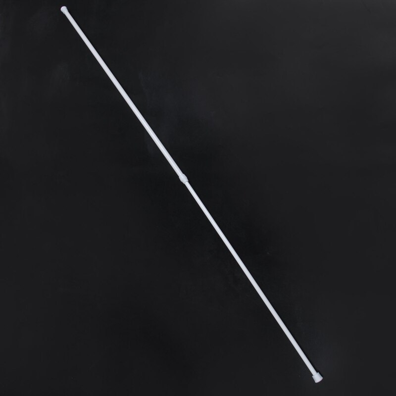 3X Spring Loaded Extendable Telescopic Net Voile Tension Curtain Rail Pole Rod Rods White 70-120Cm