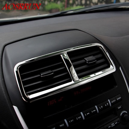Rvs Auto Center Airconditioning Cover Stickers Auto Accessoires 3D Sticker Voor Mitsubishi Asx