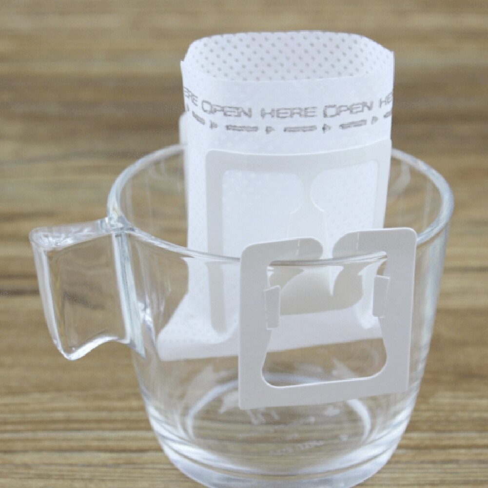 Filtro de papel de tela bolsa de filtro de café ecológica para el hogar, oficina, viaje, portátil, colgante, estilo de oreja, filtros de café, 50 Uds.